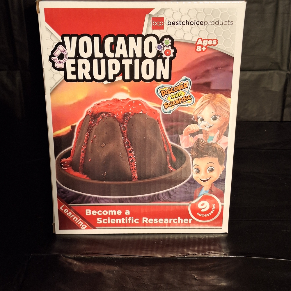 Volcano Eruption Learning Toy - Black and Red
